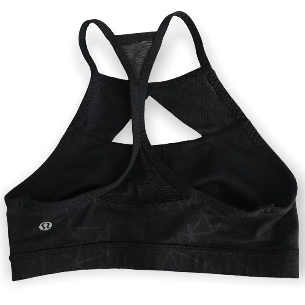 Lululemon Pedal Pace Bra Dream Catcher Embossed Black size 4 - Picture 4 of 4